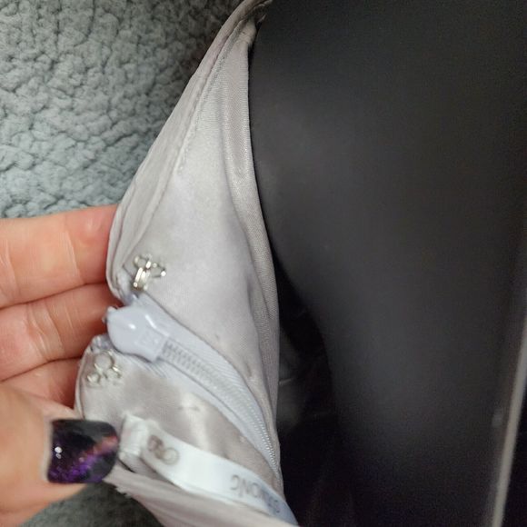 SUE WONG Women's 4 Gray Strapless NWOT Beaded Sequined Cocktail Formal Dress - Picture 9 of 14